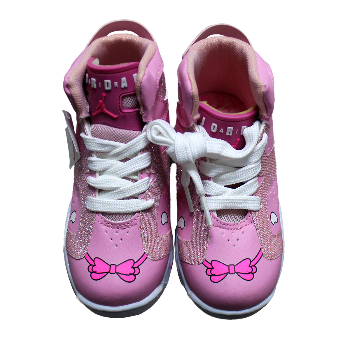 Imagen real de Tenis de niña tipo botin color rosa de Kity "Tipo Jordan"