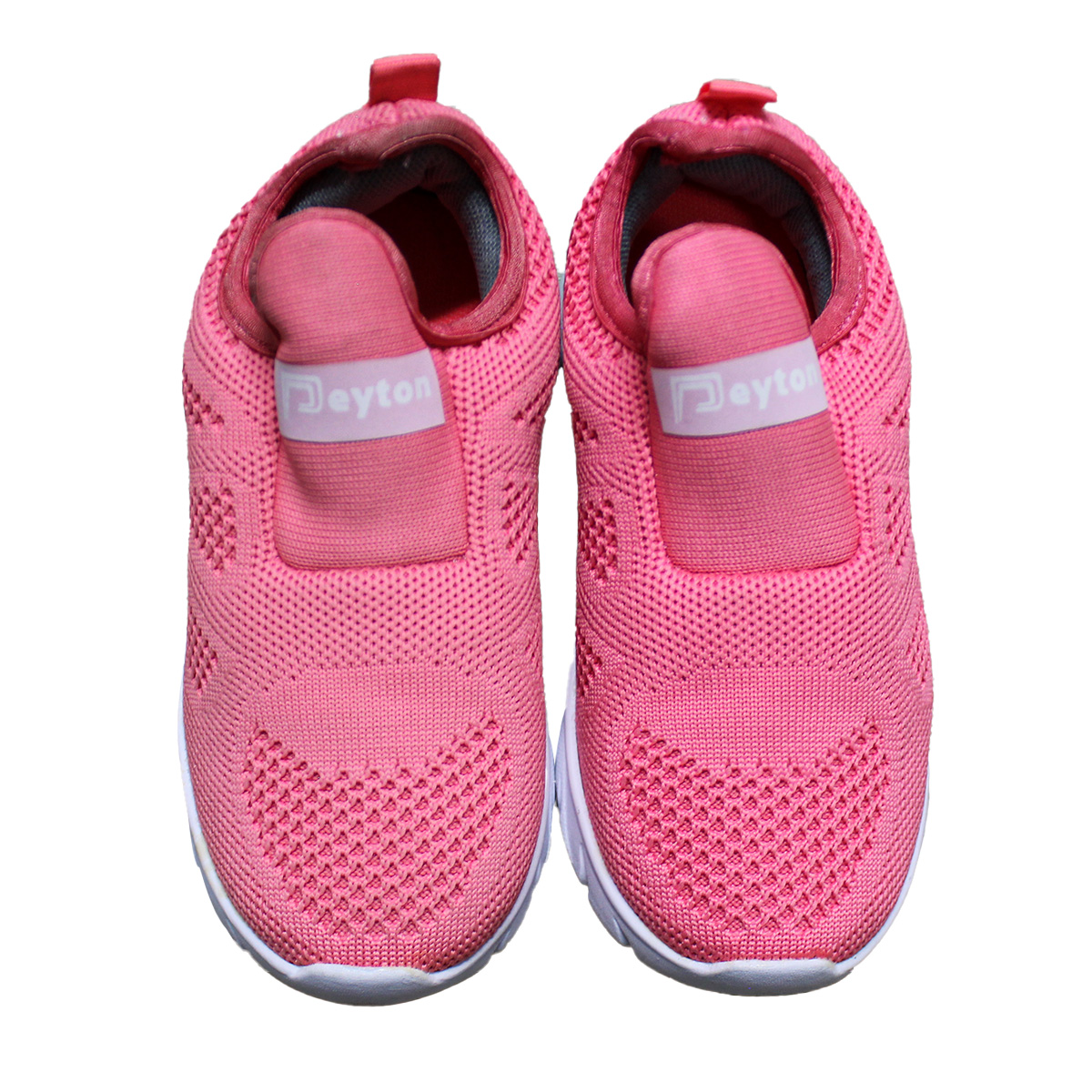 Imagen real de Tenis de niña, rosas con suela blanca