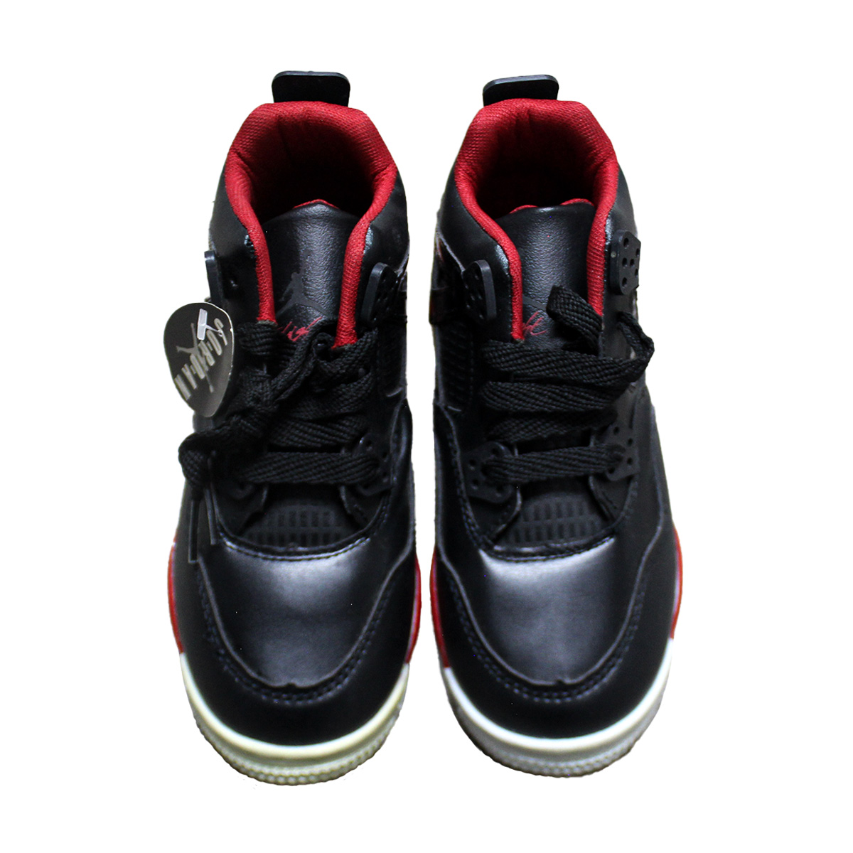 Imagen real de Tenis de niño, tipo botin, negros "Tipo Jordan"