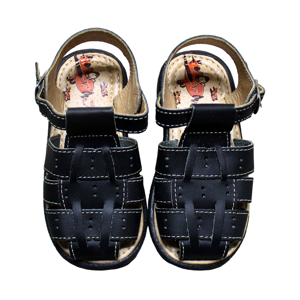 Imagen real de Sandalia de niño, negra lisa