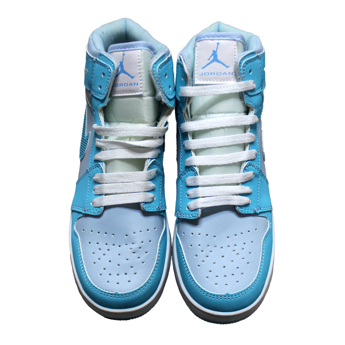 Imagen real de Tenis de hombre, tipo botin azul "Tipo Nike"