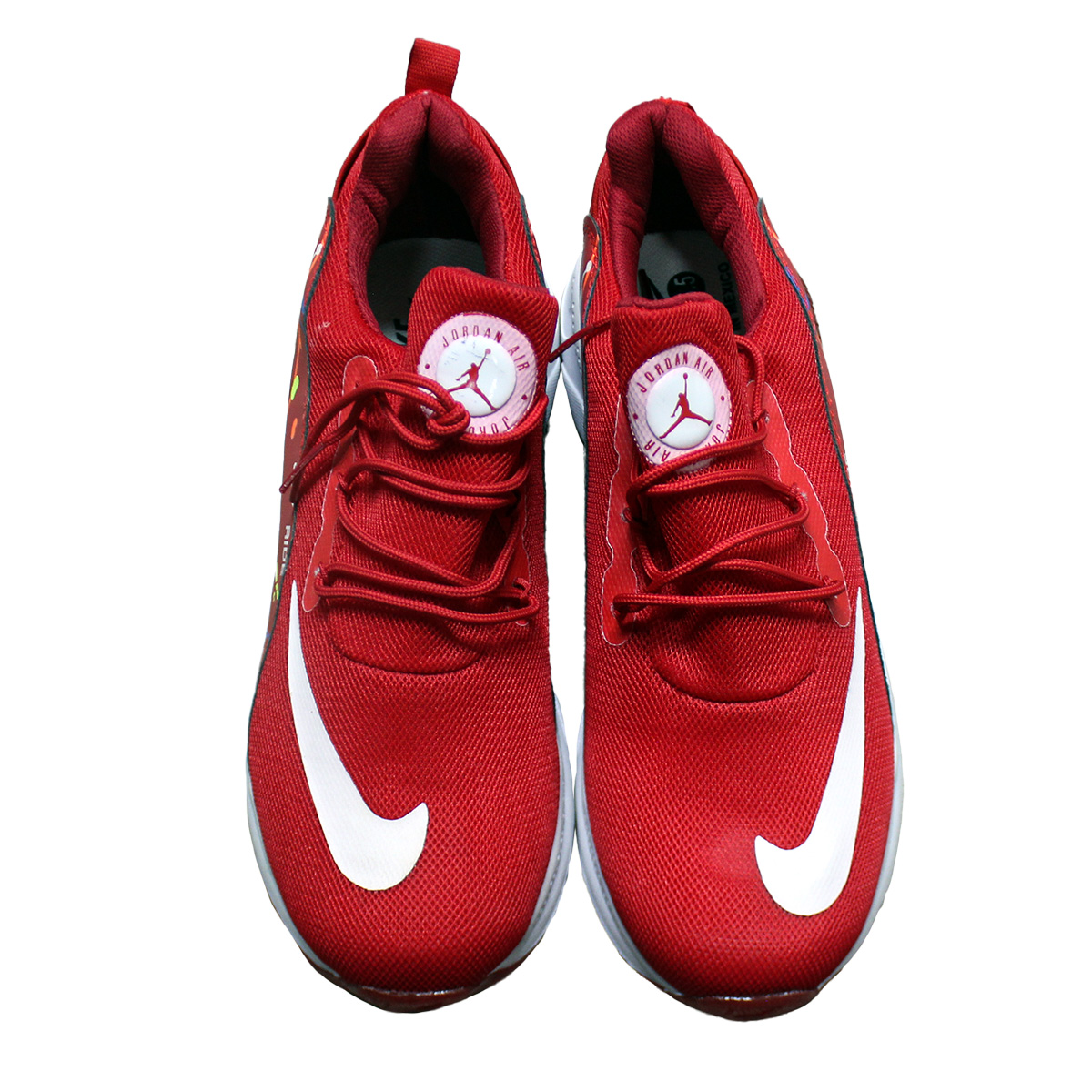 Imagen real de Tenis de hombre, rojos "Tipo Jordan"