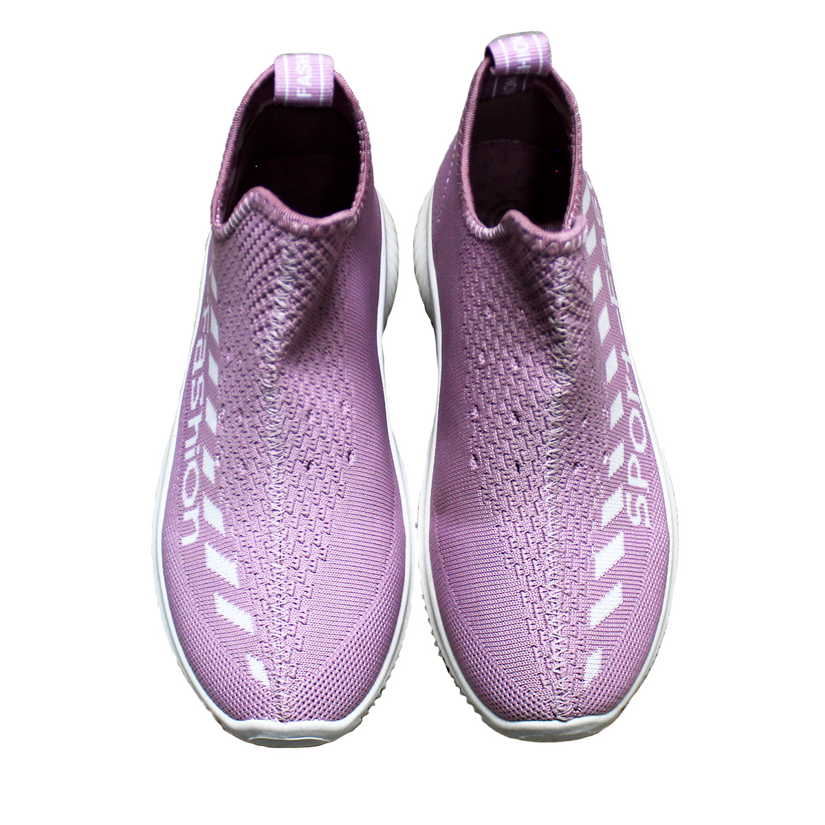 Imagen real de Tenis de mujer, rosas, sin cordones ni correa