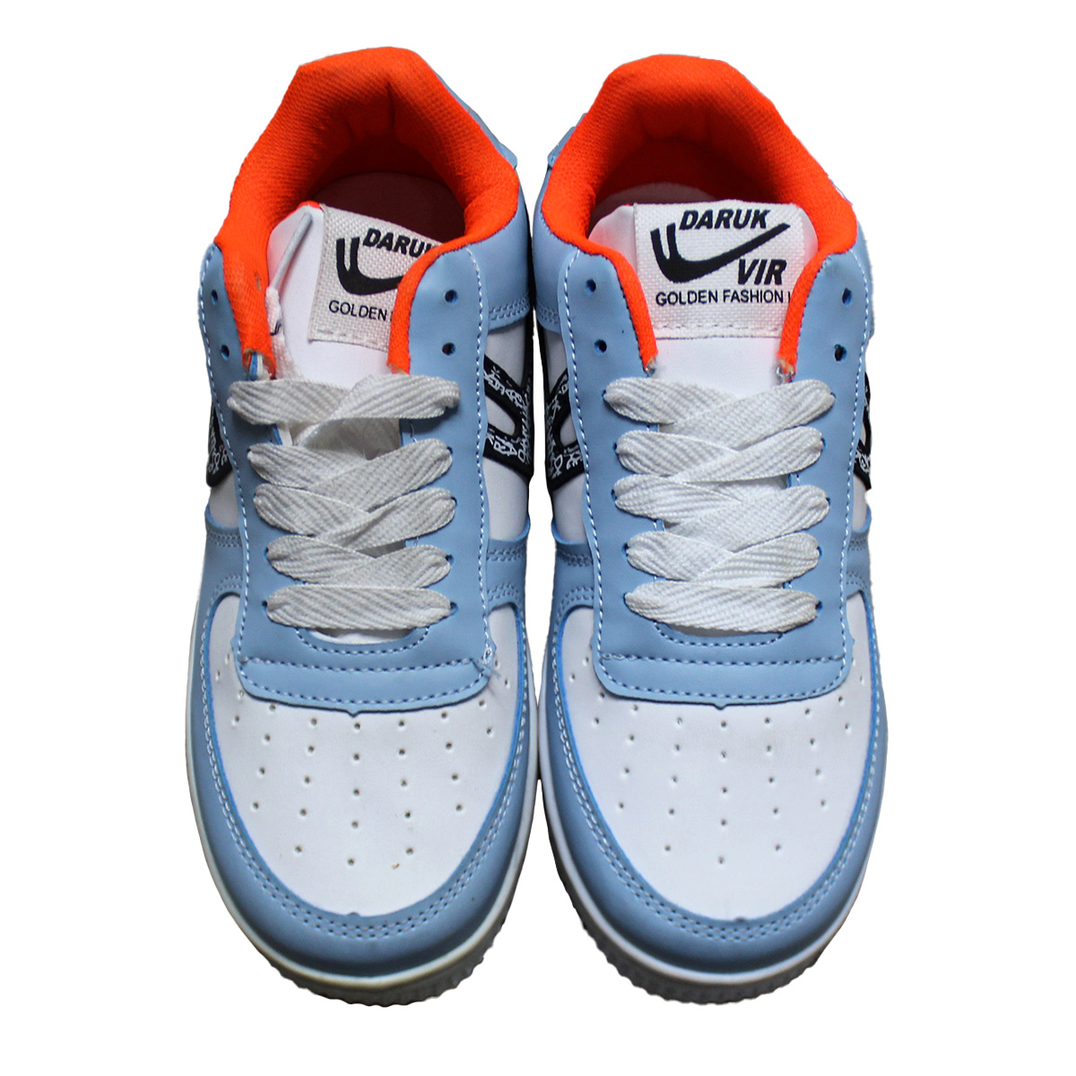 Imagen real de Tenis de mujer, blancos con azul